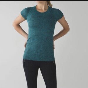 Lululemon Swiftly Tech Short Sleeve (Viridian Green / Black)